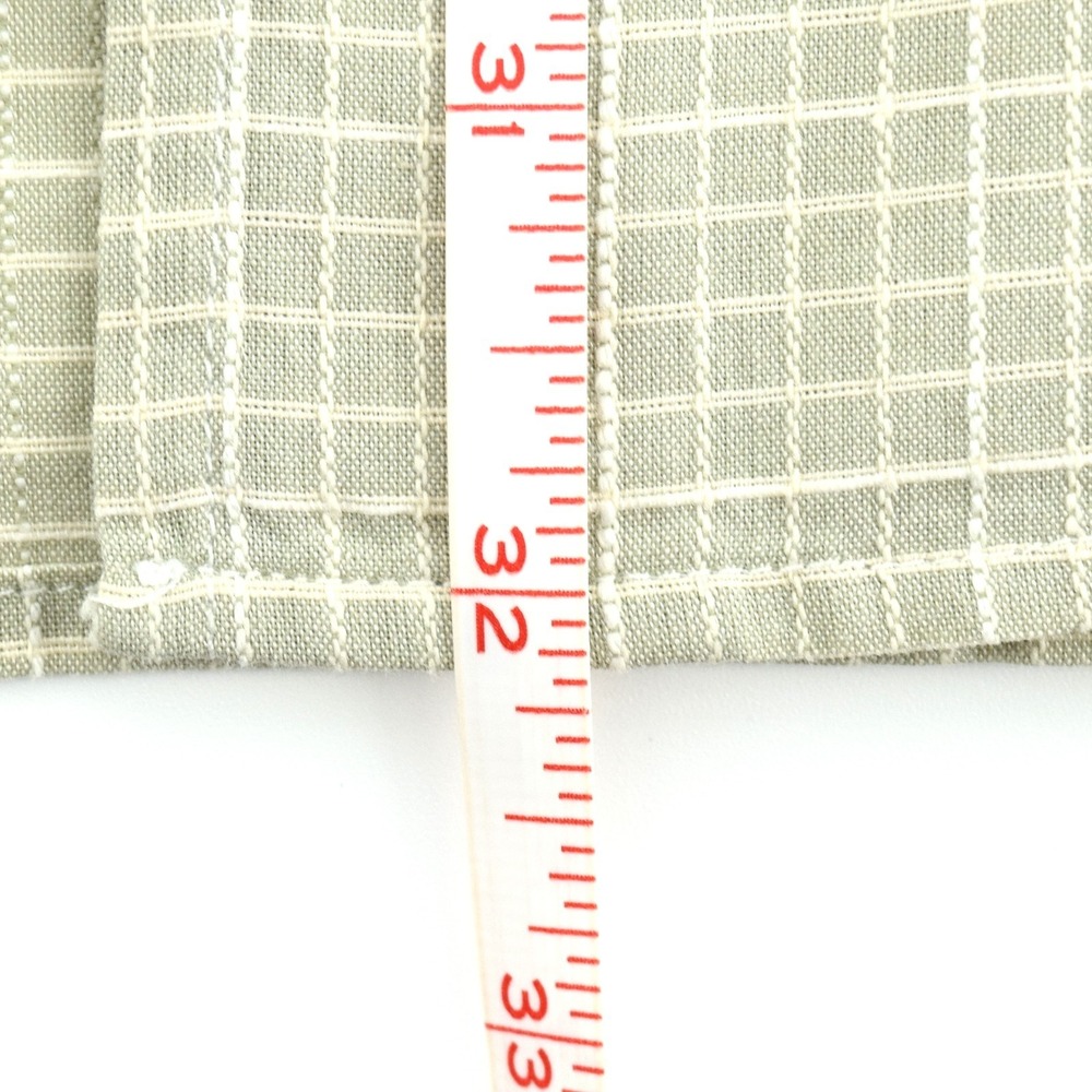 Ermenegildo Zegna Shirt Mens XL Designer Italian Sage Green Textured Micro Check - Picture 11 of 13